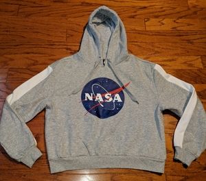NASA gray cropped hoodie sweatshirt from H&M - medium - super soft
